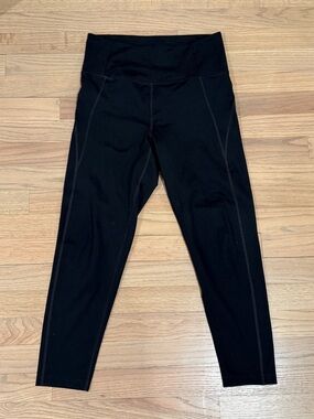 girlfriend collective Black High-Rise Leggings, Size Medium